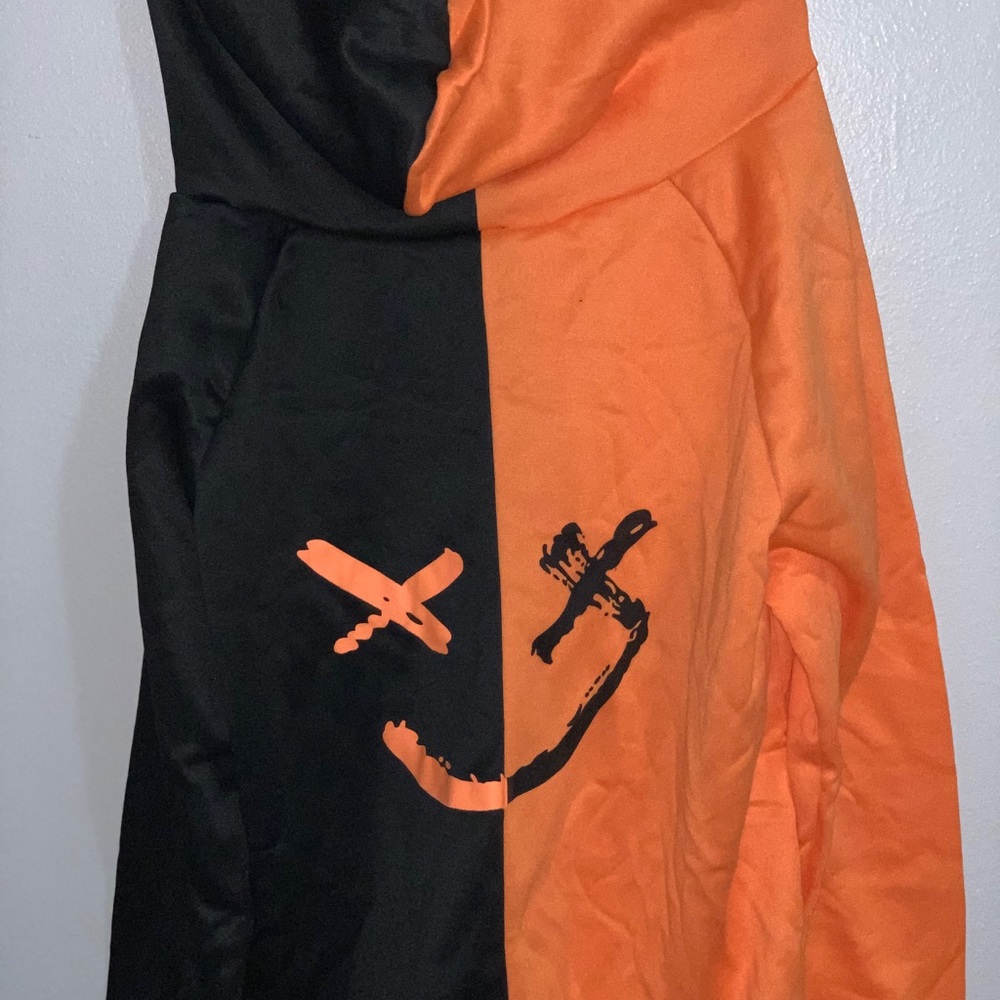 Orange and Black hoodie polyester